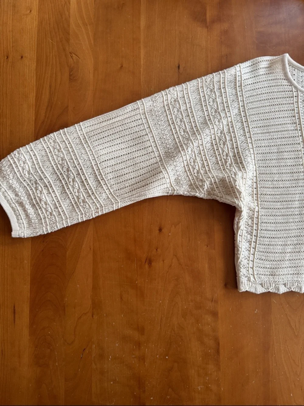 Sézane Pointelle Cotton Sweater - Picture 3 of 11